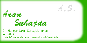 aron suhajda business card